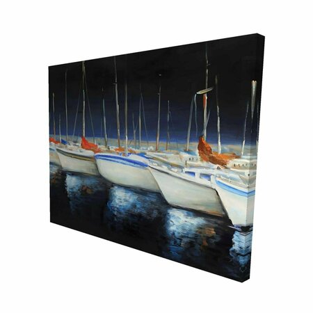 FONDO 16 x 20 in. Fishing Boats At The Marina-Print on Canvas FO2790547